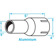 Truck Exhaust Expanded Adaptor, ​Aluminized Steel - 5" / 6" Inside Diameter